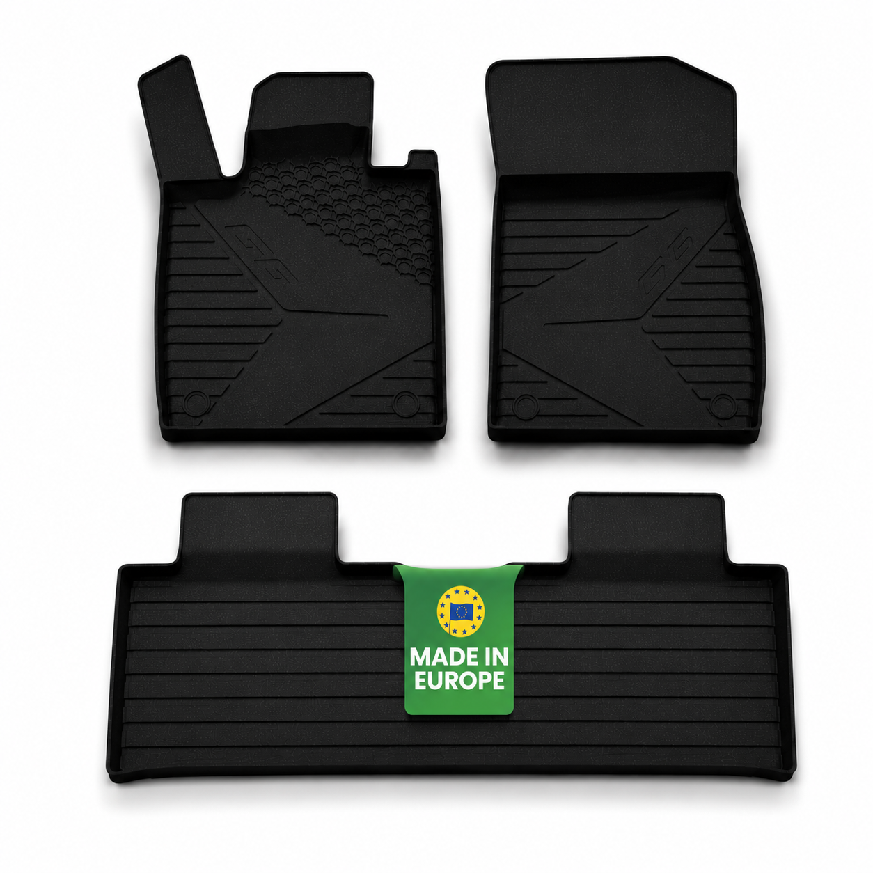 Xpeng G6 Gummimatten – Tessi® Greenline 3-teiliges Set Passend für alle Varianten | 75 % Recycling, Made in EU, wasserdicht & passgenau