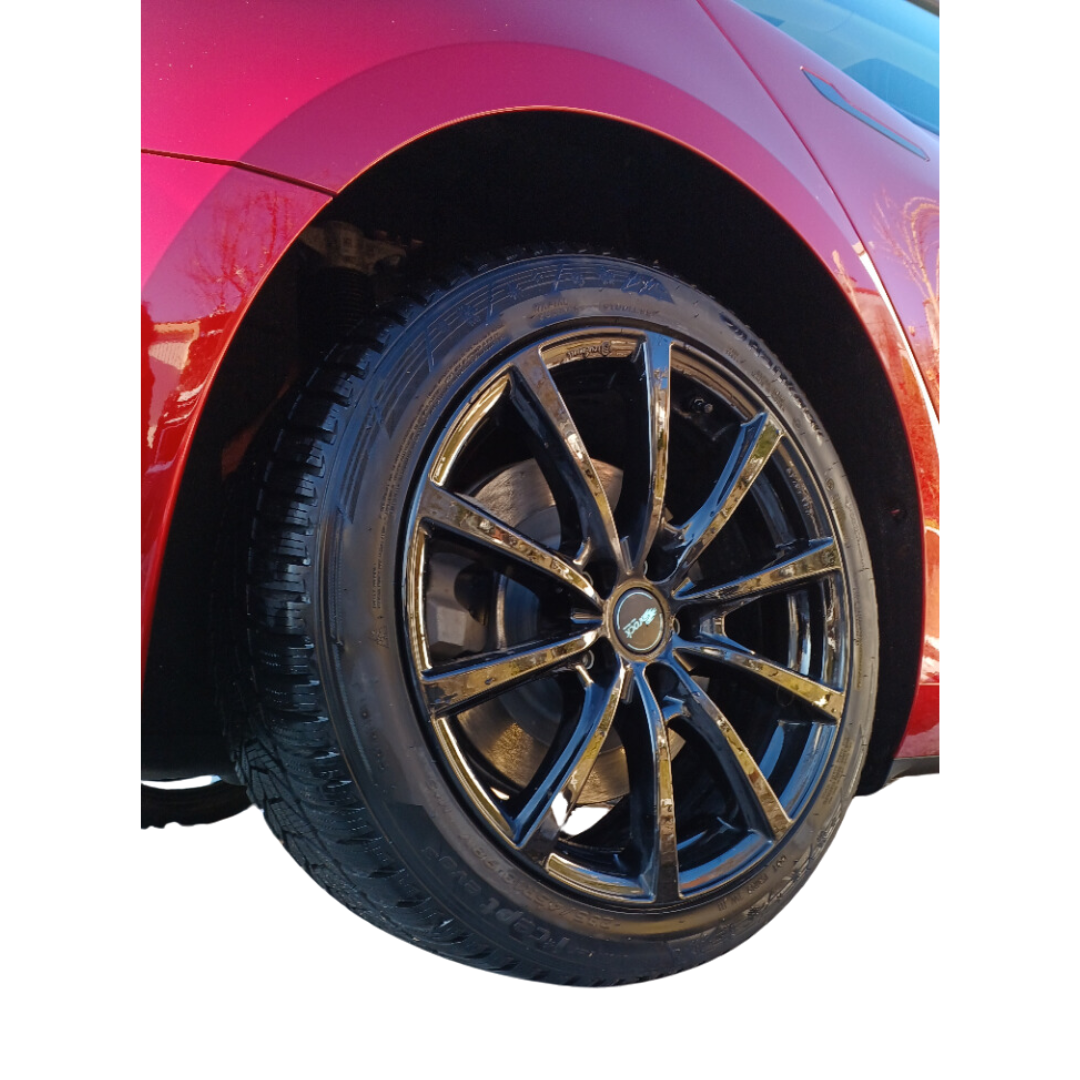 Tesla Model 3 Highland 19 Zoll Winterkomplettrad Brock B32 Schwarz Glanz (4 Stück) SR, LR