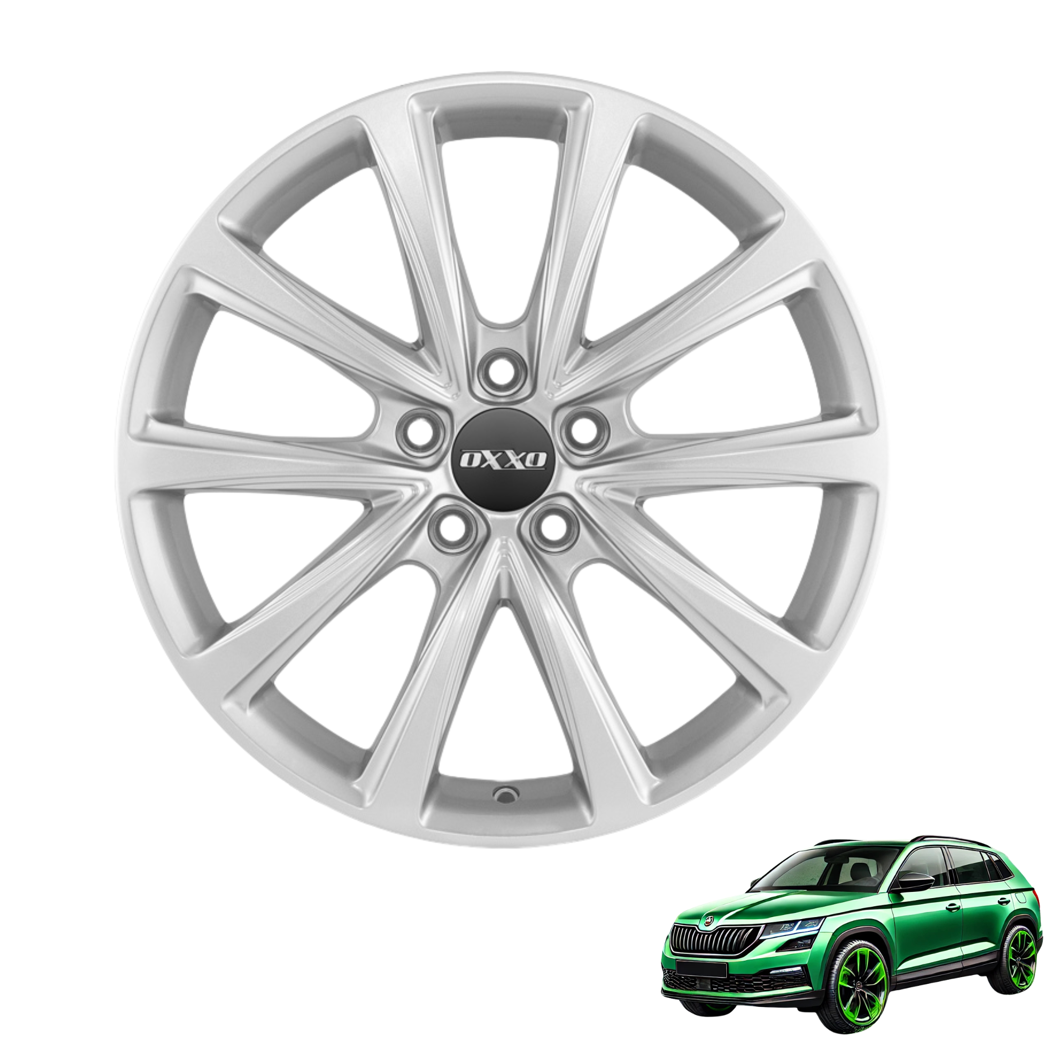 Winterkomplettrad passend für Skoda Enyaq 19 Zoll OXXO Liberty Silver (4 Stück)