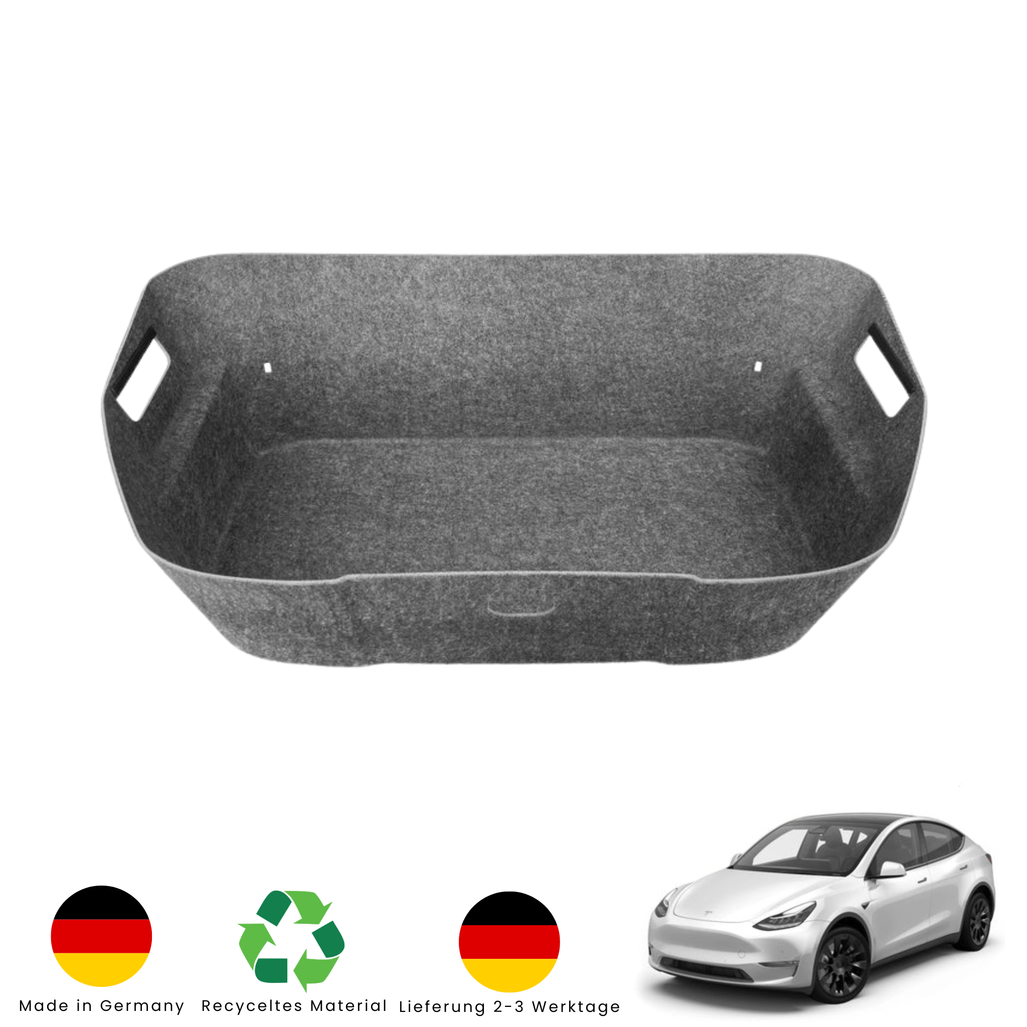 Tesla Model Y Frunk Box Organizer Vlox - Aus recyceltem Material Made in Germany