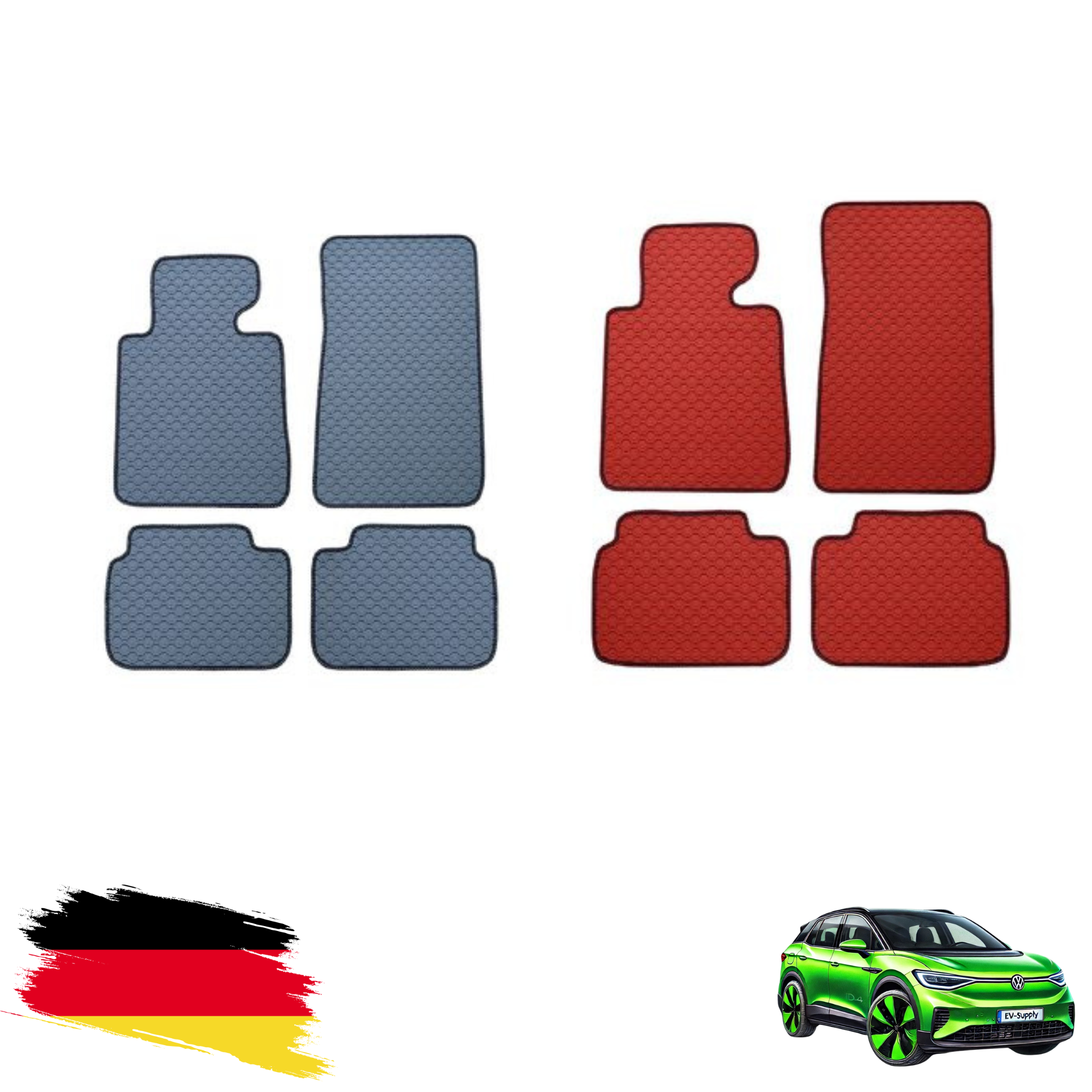 Gummimatten ID.5 Grau & Rot