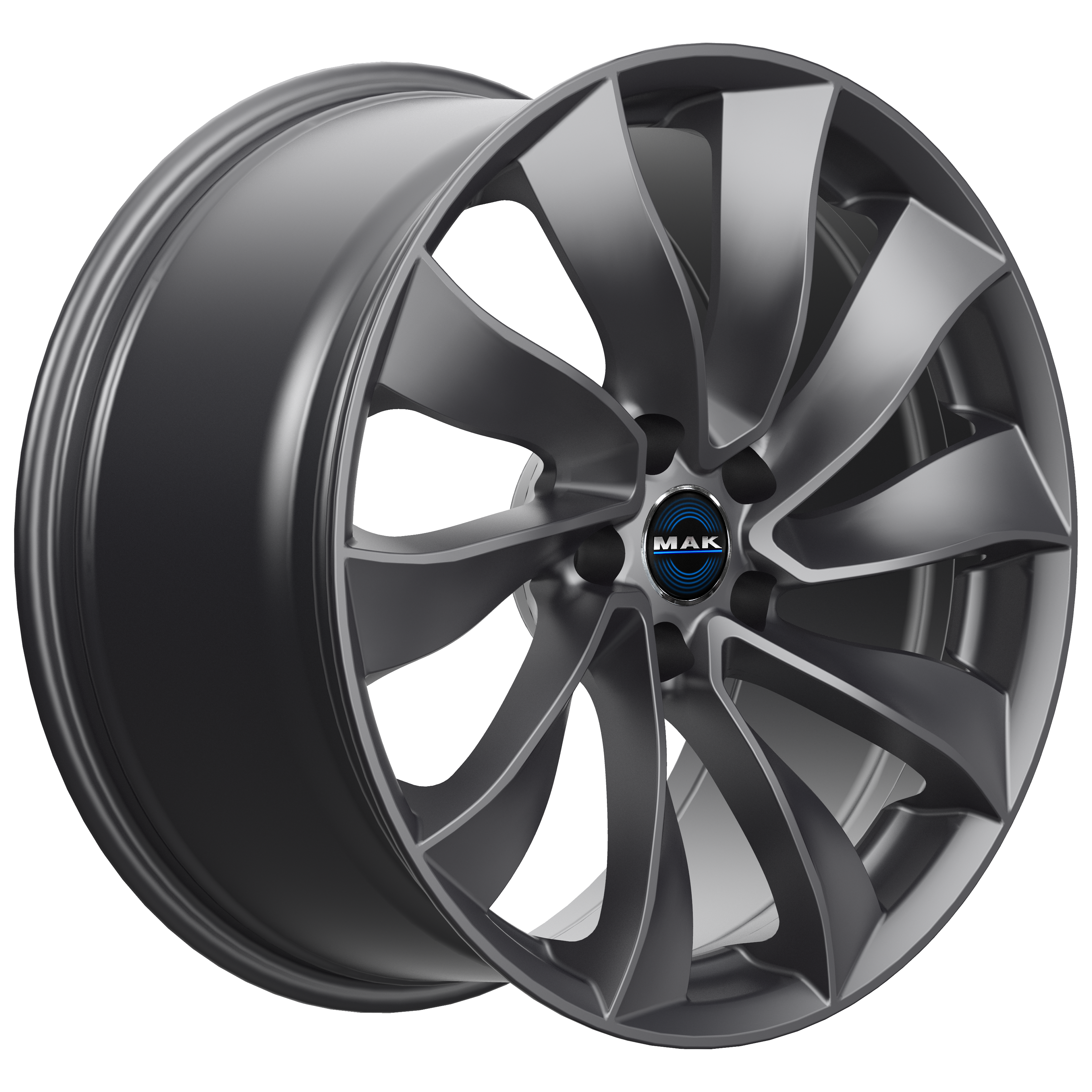 Tesla Model Y 19 Zoll Winterkomplettrad MAK Solar Gun Metallic (4 Stück)