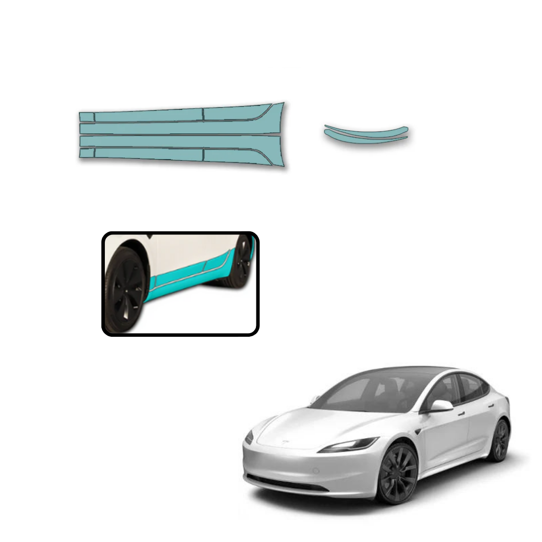 Tesla Model 3 Highland Sidekit Large - Lackschutzfolie für die Seitenschweller & Radkästen (Kopie)