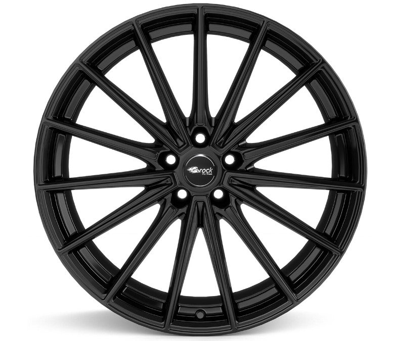 Winterkomplettrad passend für BMW i5 Touring 19 Zoll Brock B43 Schwarz Glanz (4 Stück)