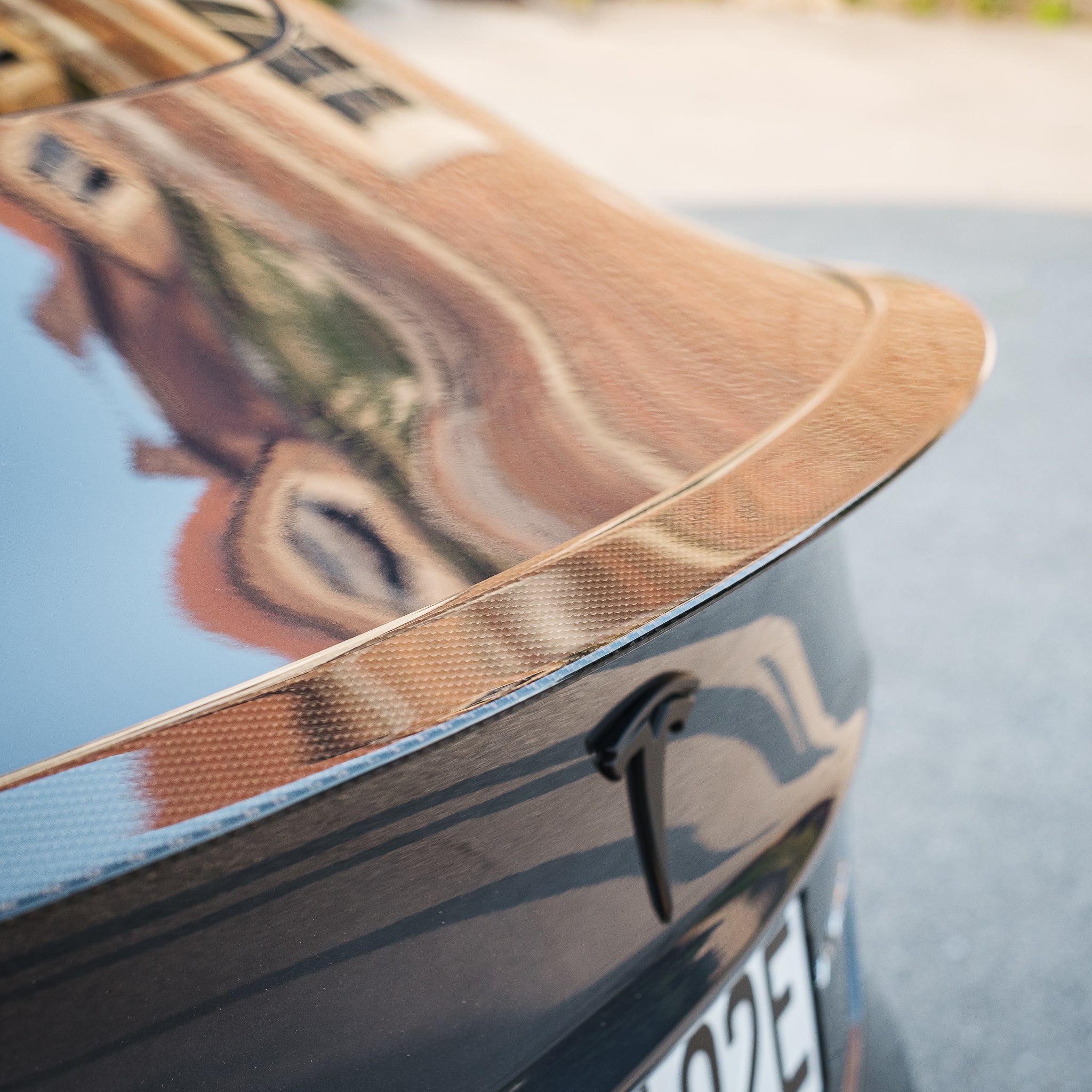 TESSI-GREENLINE Model 3 Heck Spoiler Echt Carbon Matt