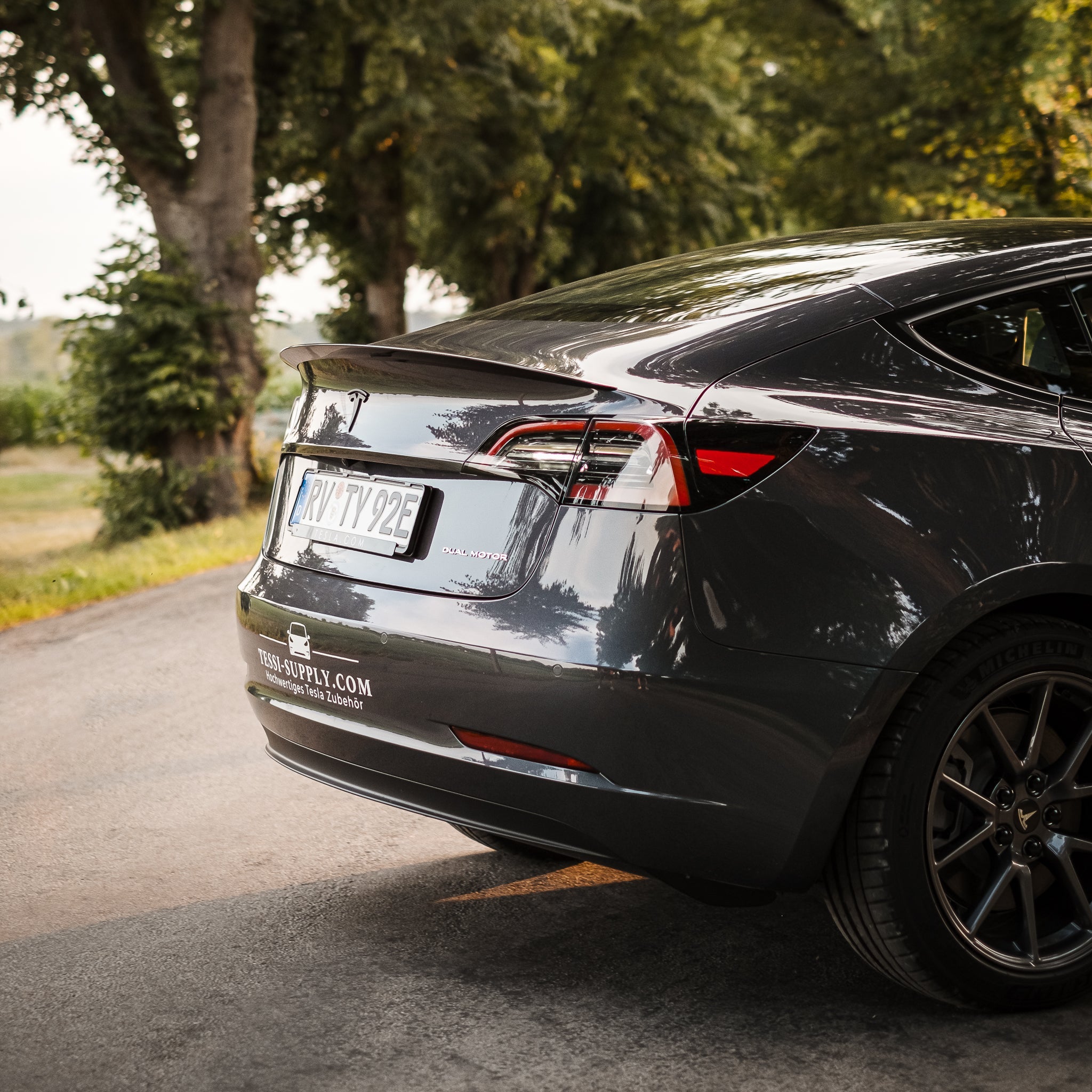 TESSI-GREENLINE Model 3 Heck Spoiler Echt Carbon Matt
