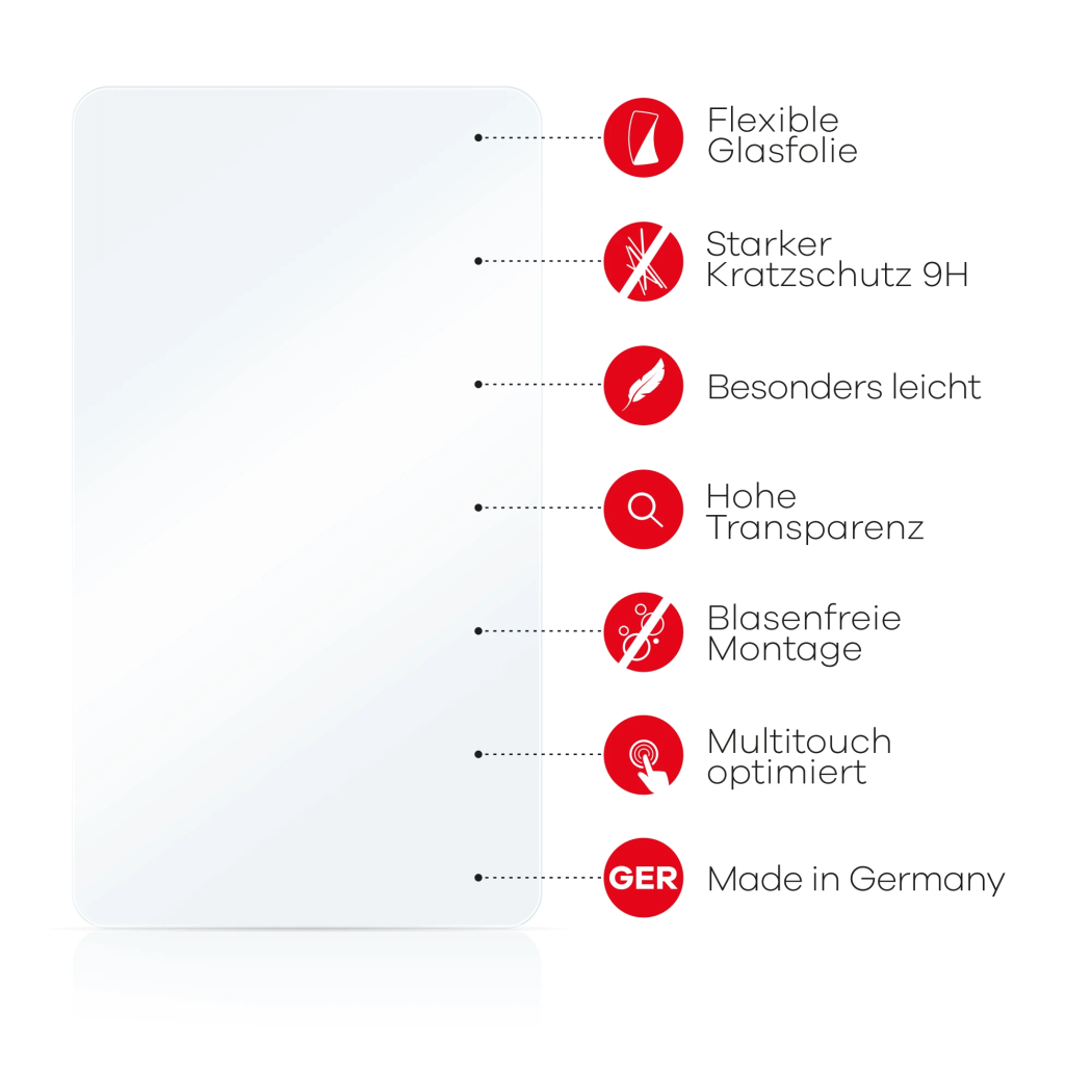 upscreen Hybrid Glas Schutz-Glas Panzer-Folie für Volkswagen ID.4 Discover Pro 12″