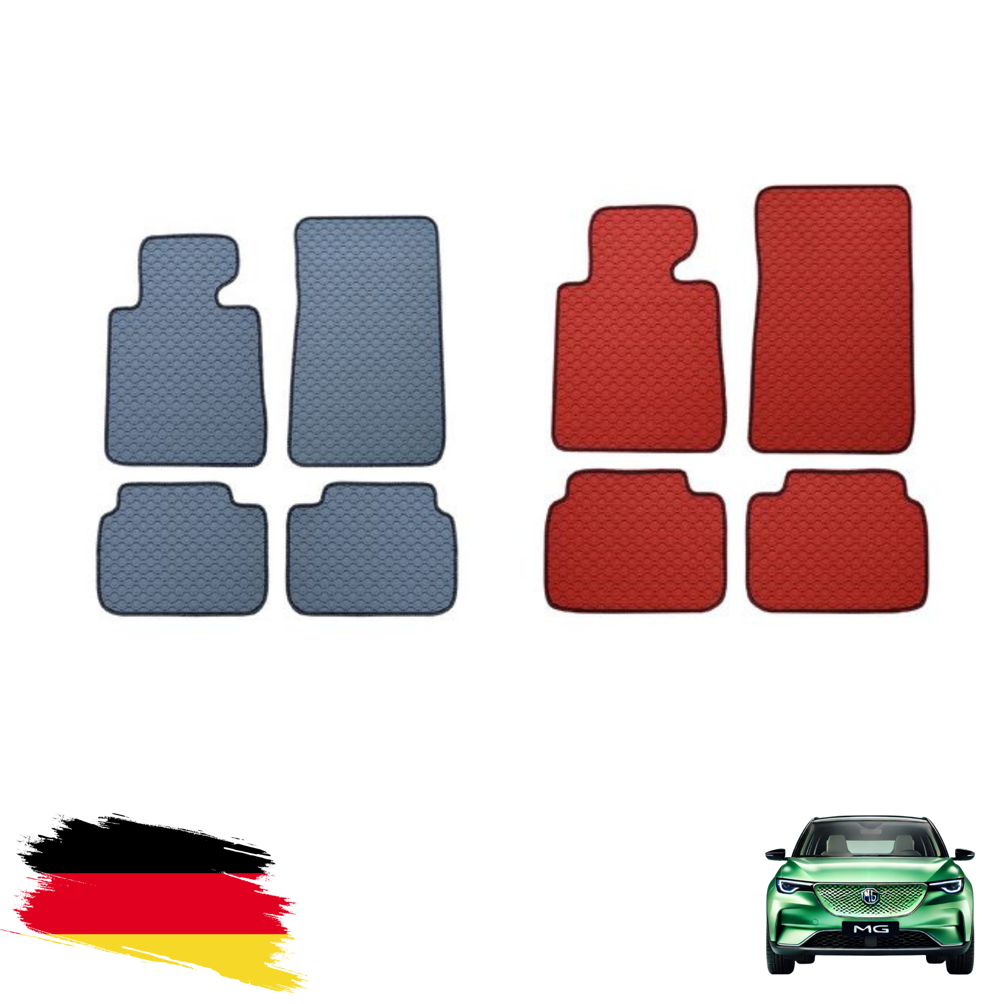 Gummimatten MG4 Grau & Rot 