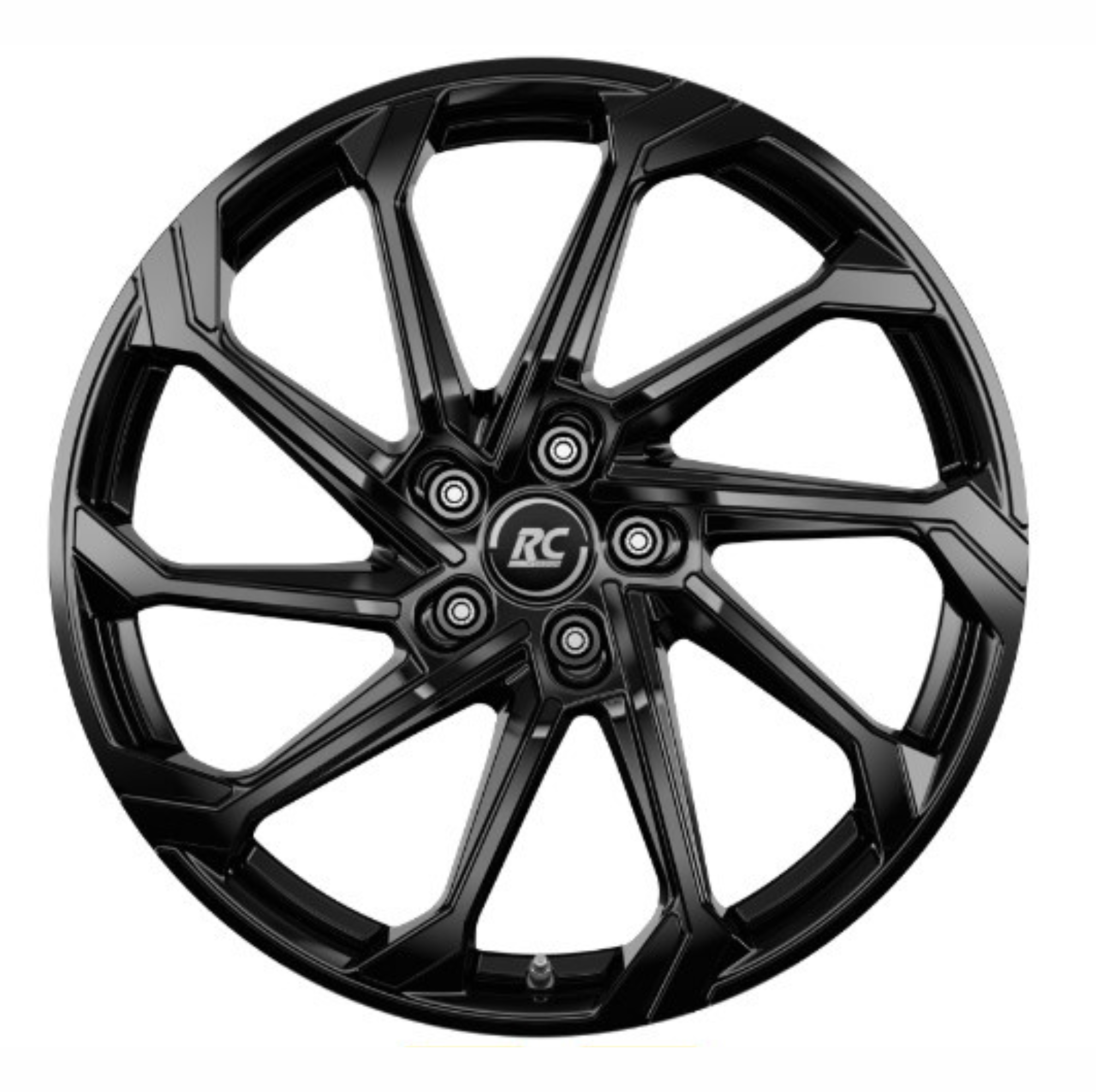 Komplettrad passend für XPENG G6 20 Zoll RCDesign RC36 Schwarz Glanz (4Stück)