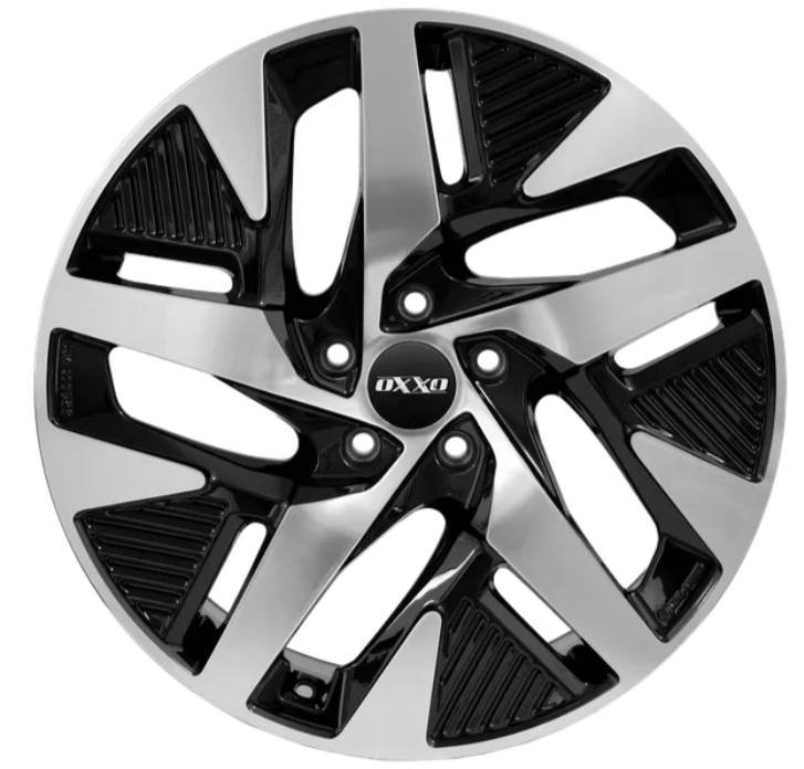 Winterkomplettrad passend für Skoda Elroq 19 Zoll OXXO Pulse EV Bicolor black polished (4 Stück)