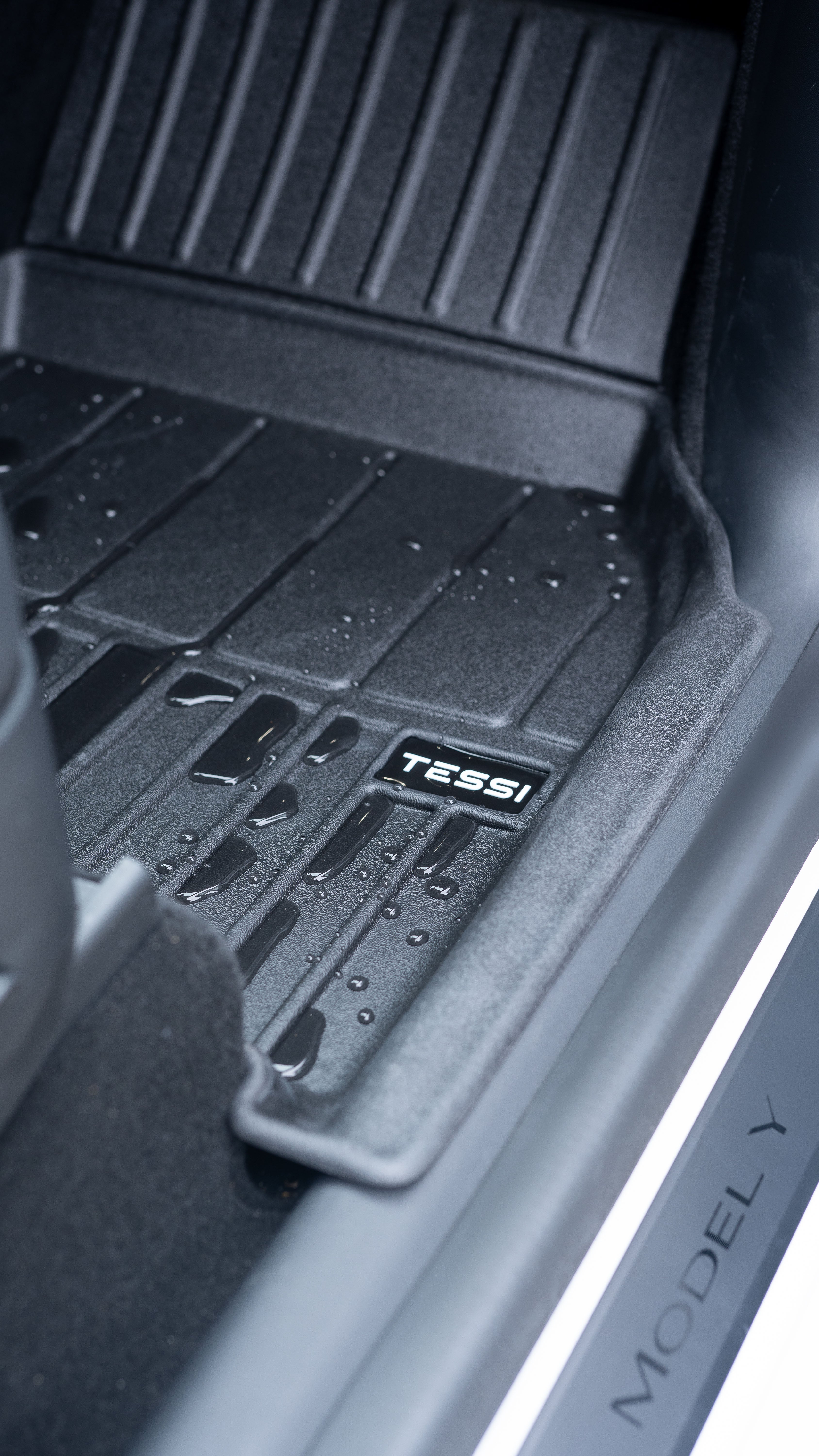 Tesla Model Y 6 -teiliges Gummimattenset Tessi® Greenline 75% Recycling Material